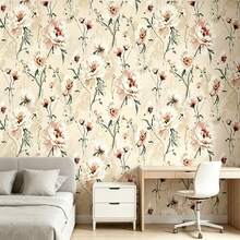 1 Roll Self-Adhesive Peony Wallpaper PVC Tear-Resistant Moisture-Proof Decorative Sticker For Rental Home Entryway Cabinet Countertop Furniture Renovation Wall Paper 17.7inX39.3/118.1/196.8in - Peony - View 2