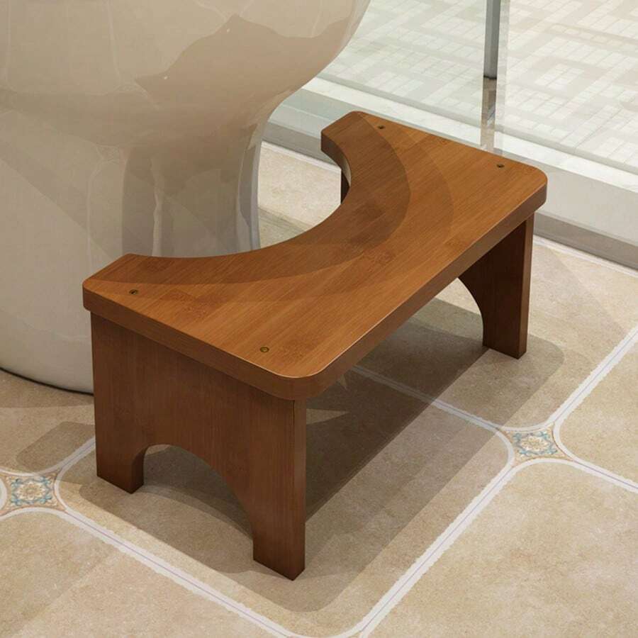 Bamboo Toilet Stool, Improves Squatting Posture, Assists In Elevation, Bamboo And Wood Material, Suitable For Toilets, Bathrooms, Requires Assembly - Multicolor - View 1
