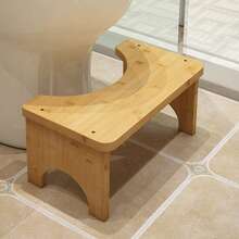 Bamboo Toilet Stool, Improves Squatting Posture, Assists In Elevation, Bamboo And Wood Material, Suitable For Toilets, Bathrooms, Requires Assembly - Multicolor - View 3