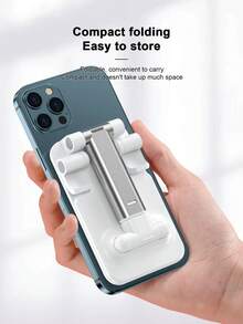 Soporte Universal Deslizado para Teléfono de Escritorio, Soporte Plegable con Altura Ajustable y Carga Inalámbrica, Conveniente para Tabletas y Teléfonos - Multicolor - Ver 3