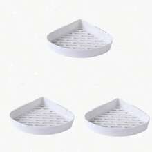 1 cái kệ lưu trữ phòng tắm màu trắng, giá đỡ gel tắm và dầu gội - trắng - Xem 10