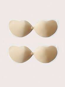 Lycra Fabric Mango Shaped Silicone Sticky Bra Lift Pads Invisible Seamless Backless & Strapless Push Up Bra For Daily Dress, Vacation,Wedding - Multicolor - View 9