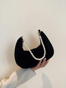 Bolso de Hombro/Axila para Mujer, Casual, Minimalista, Espacioso, Ligero y Versátil - Negro 3 - Ver 2