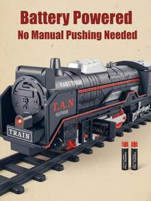 Classic Black & Red Simulated Track Car, AA Batteries Not Included - Black - View 4