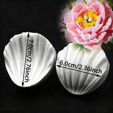 Peony, Tulip, Rose Petal Double-Sided Textured Silicone Mold, Fondant Cake Decorating Mold, Reusable Kitchen Baking Tool For Wedding, Birthday Party Decoration - Light Grey - View 16