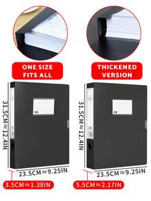 Multi-Size Thick Hard Shell A4 File Box With Built-In Handwritten Label Bar, Large Capacity Waterproof Wear-Resistant Office Contract & Invoice Storage Box - Multicolor - View 12