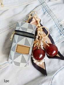 Colgante de fresa y limón de moda y fresco, accesorio de bolso de diseño de nicho personalizado, llavero de cuerda lindo, adecuado para compras, citas, uso diario - Rojo - Ver 6