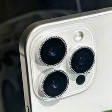 適用於 iPhone 17pro Max/16pro/15pro/AIR 的刻印鏡頭保護膜，銀色亮面鋼化玻璃鏡頭蓋，AR 防刮膜 - 彩色 - 查看 5
