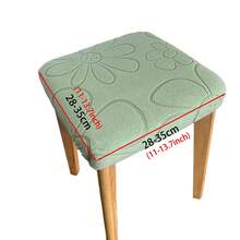 Square Stool Cover Elastic Dining Table Chair Cover Bench Cover Non-Slip - Multicolor - View 14