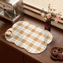 Kitchen Dish Drying Mat, Absorbent Table Mat, Countertop Dish Mat, Washable Table Mat, Bowl And Plate Drying Mat - Yellow Squares - View 4