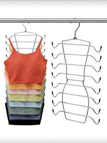 1pc Stainless Steel Folding Clothes Rack, Underwear Drying & Storage Rack, Metal 8/4 Layer Bra Hooks, Multi-Layer Thickened Seamless Camisole Storage Rack, Halloween, Christmas - Multicolor - View 1