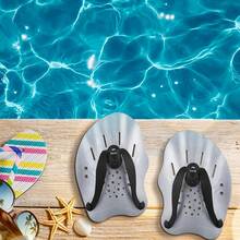 1 Pair Adjustable Swim Paddles - Comfortable Wear - For Improving Swimming Speed And Strength - Suitable For Swimming Training - Multicolor - View 5