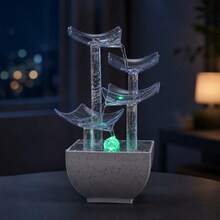 Stress Relief Relaxing Modern Minimalist Luxury Water Fountain Suitable For Living Room Luxury Home Decor Office Desk Bedroom Dining Room Cashier Counter Landscape Warm Holiday Gift - 9807 - View 5