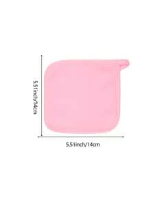 1pc Edged Makeup Remover Cloth (Water Only): Machine Washable, Reusable Cleaning Tool, Suitable For Face Washing, Cleaning And Makeup Removal, Suitable For All Skin Types, Ideal For Beauty Salons And Hair Salons - Multicolor - View 4