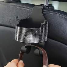 1件裝汽車座椅背多功能杯架掛鉤，附長短掛鉤，耐用材質手機與水瓶收納整理架，省空間車內收納配件 - A - 查看 4