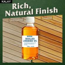 KALAY Refined Linseed Oil, Quick-Drying Wood Treatment Agent, Used To Refresh And Repair Indoor/Outdoor Wooden Furniture, Floors And Sports Equipment - 1 Item - View 3