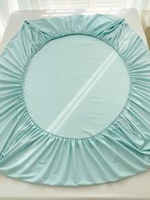 Camel Color Brushed Skin-Friendly Soft Comfortable 3 PiecesBed Sheet Set - Cadet Blue - View 7