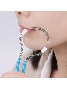 1pc Facial Hair Removal Tool Spring Wire Epilator For Lips, Chin, Face And Neck Personal Care Essential (Pink) Salon Beauty Travel Hair Accessory - A - View 2
