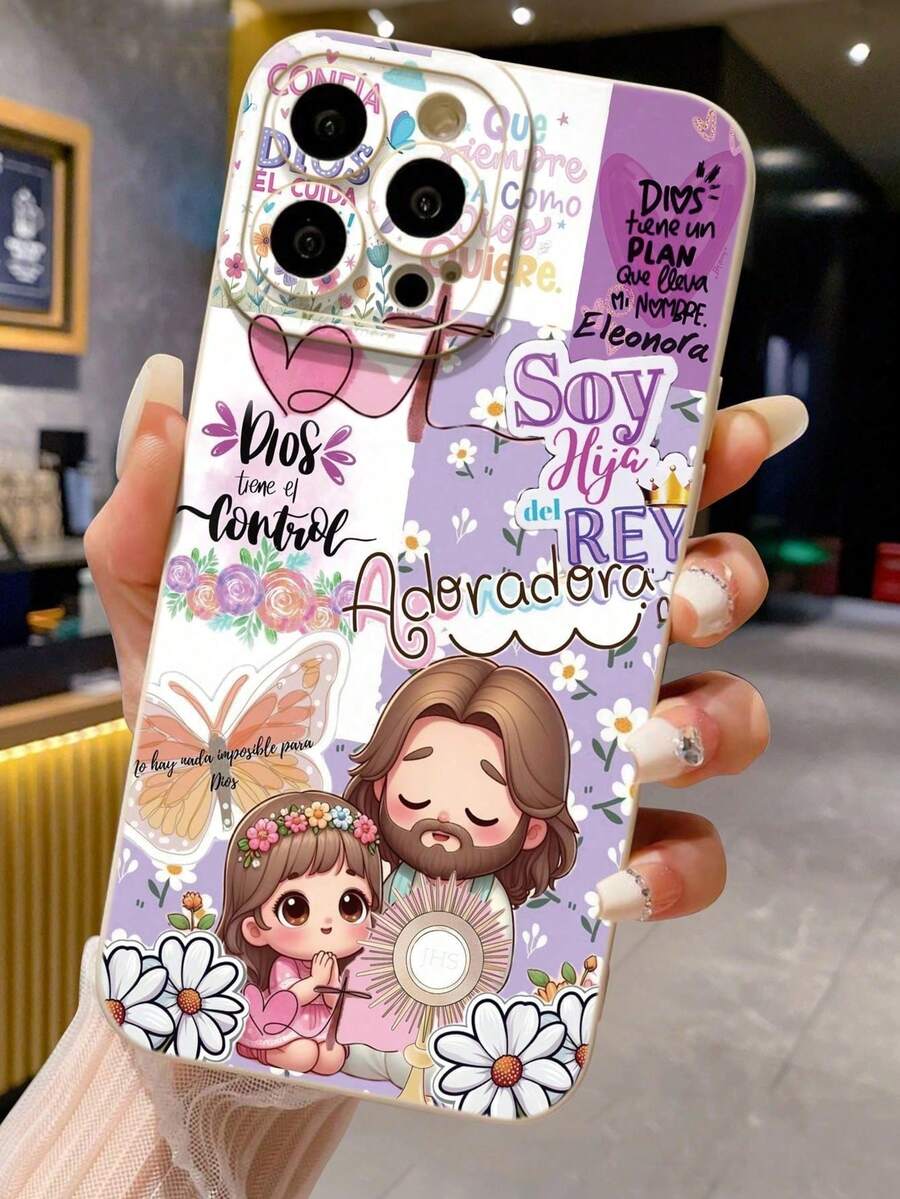 1 Elegant Phone Case (Does Not Include Lanyard Or Stand) Pink Heart-Shaped Fashionable Drop-Resistant Jesus Oil Painting Phone Case Compatible Phones: 17/17 Pro/17 Pro Max/16/11/16 Pro/16 Plus/16 Pro Max/16E/15 Pro Max/13/14/12/XS/XR/7G/8P, Galaxy S25/S25 Plus/S25 Ultra/A16/A36/A26/A56/A50/A12/A32/A52/A72/A51/A21S/A13/A14/S24/S24 Plus/S24 Ultra/S20/S23/S22/A53/S20 FE/S21, 11/12 Pro/12/12X/13 Pro/14 Pro/15 Pro/X3 Pro, 10/9/Note 9/12C/Note 11 Pro/Note 8 Pro/9C/9A, Internal Version - 多色 3 - 查看 1