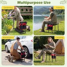 Garden Kneeler And Seat, Heavy-Duty Garden Bench W/Large Tool Pouch, Widen EVA Foam Kneeling Pad, Portable Gardening Helper For Women Men Seniors, Foldable Garden Stool For Kneeling & Sitting - Black - View 8
