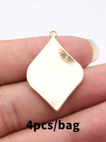 4pcs 35x25mm Twisted Leaf-Shaped Charms Pendant For DIY Jewelry Making Necklace Keychain Phone Chain Bracelet Making Accessories Handmade Craft - Twisted Leaves - View 4
