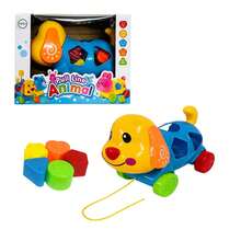 A Cartoon Educational Pull-Along Toy Car, Supports Early Color Recognition, Develops Grasping Skills And Shape Matching Ability, Ideal For Parent-Child Interaction, Kids Gifts And Back-To-School Presents. - Blue - View 3