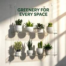 Clear Acrylic Window Plant Shelf 2-Tier, Hanging Floating Shelves For Room Aesthetic Decor, Indoor Plant Display Stand - 2nd Floor - View 1