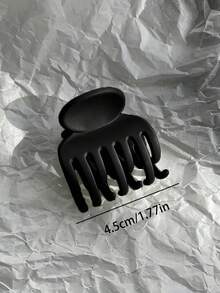 4件/1件裝 女款 4.5cm/1.77in 黑色 棕色 白色 卡其色輕量塑膠髮夾，時尚百搭高級優雅極簡純色髮飾，適用日常穿搭、外出、休閒、派對、通勤、海灘、度假、造型、紮髮、盤髮、洗臉、沐浴、化妝、穿搭搭配髮夾 - 彩色 - 查看 2