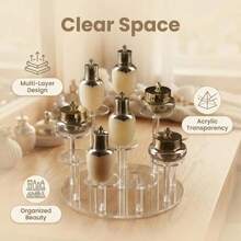 Transparent Cosmetic Perfume Display Rack, Desktop Storage Organizer, For Vanity And Bedroom - Multicolor - View 4