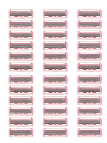 Paquete a granel de cartuchos de repuesto para rasuradora de mujer de gran capacidad, color rosa, amigable con la piel, cabezales de afeitado de deslizamiento suave para piel sensible, eliminador de vello corporal diario, rasuradora de depilación para mujer, rasuradora de afeitado - Modelo actualizado - View 7