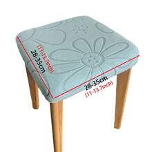 Square Stool Cover Elastic Dining Table Chair Cover Bench Cover Non-Slip - Multicolor - View 17