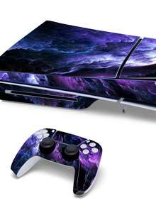 Cross-Border Hot Seller 6pcs Purple Cloud Pattern Stickers For P5 Slim Optical Drive Game Console, Dust-Proof And Wear-Resistant - View 7