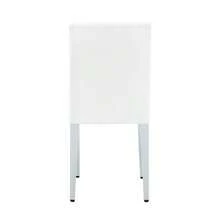 Set Of 4 Dining Chairs In Pure White And Gleaming Silver – Understated Luxury. The Perfect Choice For European-Style Dining Rooms. Silver Metal Legs For Added Versatility. - 白色 - 查看 7