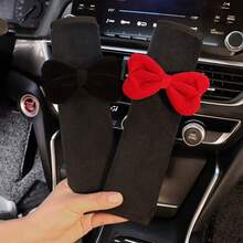 1 Stück/2 Stücke Auto-Sicherheitsgurt-Schleife Plüsch-Schulterpolster, Anti-Scheuer-Nacken-Sicherheitsgurt-Überzug, Damen-Auto-Accessoires - A - View 4