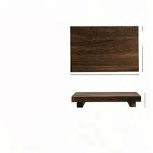 1pc Wooden Bathroom Countertop Tray, Striped Pattern Soap Holder, Candle Holder Home Decor Display Tray - Solid Wood Bathroom Tray, Kitchen Display Tray - A - View 3