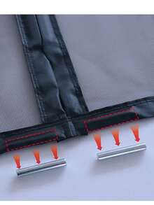 2026 New Style, 1pc, Magnetic Screen Door No-Drill Self-Adhesive Magnet, Home Mosquito Net Curtain Fine Mesh, High-Quality Durable Mesh, Magic Adhesive, Strong Adhesion, Not Easy To Fall Off, Washable, Summer Thin Mesh, Suitable For Multiple Locations Magnetic Door Mosquito Net Screen Black Insect Curtain Fly Insect Auto Closing Invisible Mesh For Kitchen Indoor Living Room - Magnetic Screen Door - Black - View 5