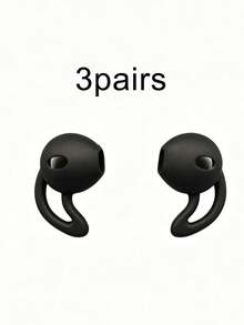 3/1Pair Soft Silicone Anti-Drop Ear Hooks For AirPods, In-Ear Earbud Tips, Non-Slip Sports Ear Covers, Sweatproof For Running Gym, Light Comfy Fit, Easy Install, Reusable Soft Caps, No Ear Soreness, Secure Anti-Fall Silicone Earphone Sports Gear - View 9