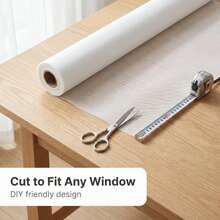White DIY Self-Install Polyester Window Screen Mesh, High Transparency Insect Net Roll, Suitable For Home Bedroom And Living Room Use - B - View 5