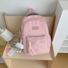 LECEY Mochila de gran capacidad estilo universitario para estudiantes de secundaria, bachillerato y universidad - Rosa - Ver 6