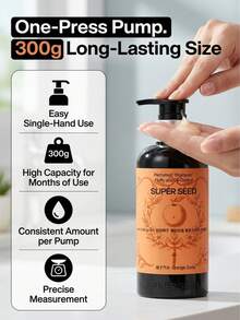 SUPER SEED Champú Voluminizador de Control de Grasa de Soda de Naranja, Nutre el Cuero Cabelludo y las Raíces del Cabello, Mejora la Textura, el Brillo y la Densidad del Cabello, Adecuado para Todos los Tipos de Cabello - Champú - Ver 8