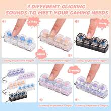 1pc Stress Relief Button, Adult Keyboard Fingertip Toy, Creamy Crisp Clicker Keychain, Cute Button Finger Clicking Toy, Anxiety And Stress Relief Gift, With Vibrant Macaron Colors. The Appearance, Color And Design Are Very Attractive, Making It A Perfect Choice For Party Favors, Gifts And Presents For Friends. (Colorful) - Multicolor - View 8