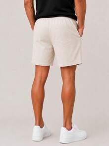 Kit 3 Premium Linen Shorts Bermuda Mauricinho Men's Casual Basic Comfortable Drawstring Waist - Celeste - Ver 5