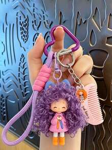 1 buah Gantungan Kunci Boneka Krim Susu, Liontin Boneka Kartun Gadis Keren, Hiasan Tas Wanita, Hadiah Kecil, Gantungan Kunci, Aksesori Dekoratif Kunci Mobil - MultiWarna - View 15