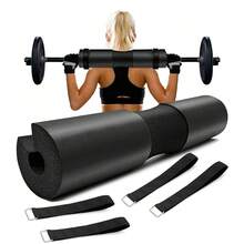 Bantalan Squat/Bantalan Barbel, Cocok untuk Squat, Lunge, dan Hip Thrust - Bantalan Spons Busa Dapat Meredakan Tekanan pada Leher Selama Latihan - Menjadikannya Pilihan Ideal untuk Latihan Angkat Beban di Gym. - Hitam - View 2