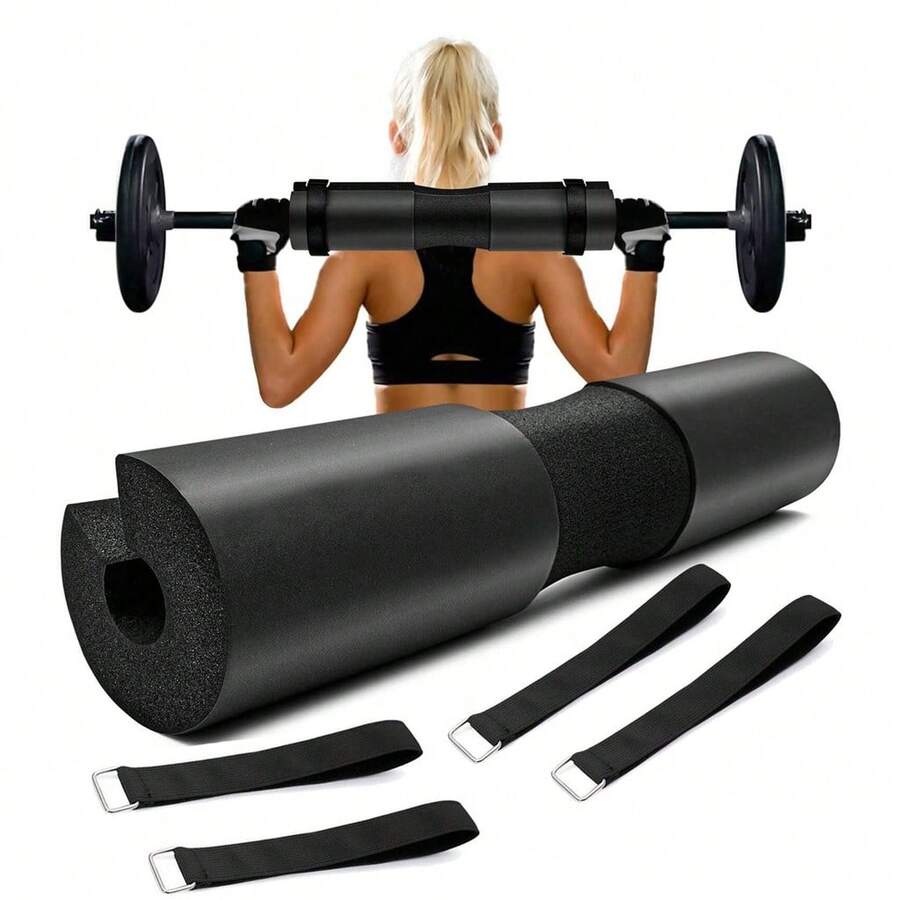 Bantalan Squat/Bantalan Barbel, Cocok untuk Squat, Lunge, dan Hip Thrust - Bantalan Spons Busa Dapat Meredakan Tekanan pada Leher Selama Latihan - Menjadikannya Pilihan Ideal untuk Latihan Angkat Beban di Gym.