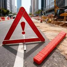 Car Emergency Triangle 1/2, Highly Reflective Warning Sign, Quick Installation, Vehicle Mounted Triangular Bracket, Emergency Equipment. - A - View 2