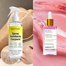 Este spray exfoliante facial contiene extracto de ácido cítrico de cúrcuma, no contiene alcohol, limpia profundamente, desobstruye los poros y suaviza e ilumina la tez. Es ideal para la exfoliación facial diaria. - Spray exfoliante + aceite para el cuidado de la piel - Ver 3