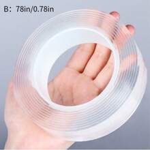 1 Roll Super Strong Adhesion Double-Sided Nano Tape - Powerful Bonding, Reusable, Suitable For Crafts, Christmas Decorations And More - Fits All Surfaces, Essential Multi-Purpose Tape - Adhesive Tape - View 10