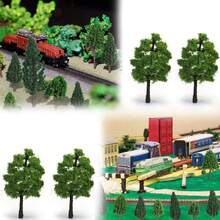 Model Trees, 5 Sizes 1cm-5cm Miniature Green Pine Trees, 2 Colors Scenery Landscape Model For HO/N Scale Train Layout, Diorama, War Gaming Terrain, DIY Craft, Dollhouse & Miniature Garden Decoration - Multicolor - View 10