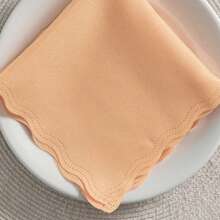 Fabric Napkin Set Of 10 Oxford Laser Finish - Coral Orange - View 2